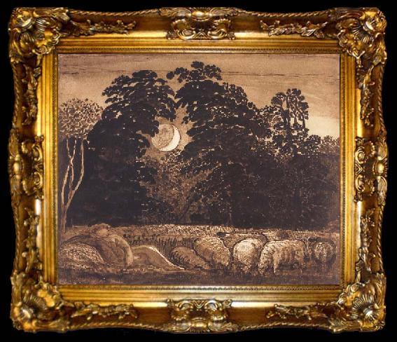 framed  Samuel Palmer The Sleeping Shepherd, ta009-2